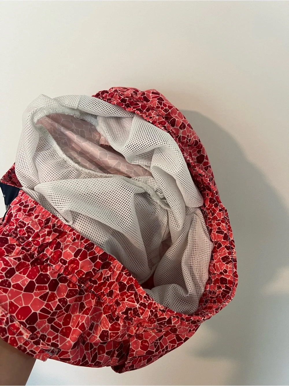 TailorByrd Men's Swim Trunks Red Pink Print Size Large